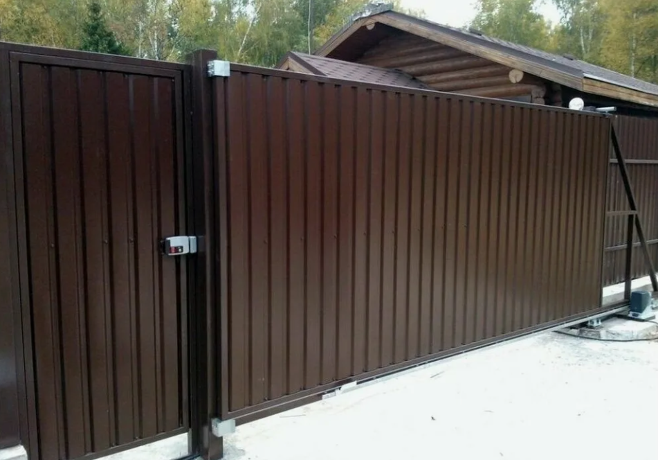 Механические откатные ворота 6000х1750
